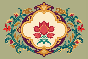 Decoration classic ornament frame flower 