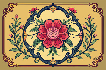 Decoration classic ornament frame flower 