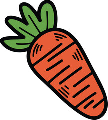 carrot Hand drawn illustrations in line art style