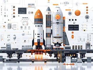 Futuristic Spacecraft Components Manufacturer