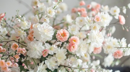 Beautiful floral arrangement with spring blossoms --no text. logo, icon, number