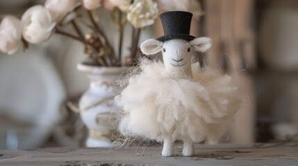 Elegant Handmade Sheep Figurine