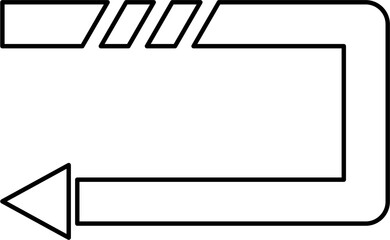 Label arrow design element vector outline