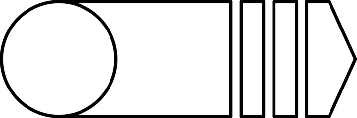 Label arrow design element vector outline