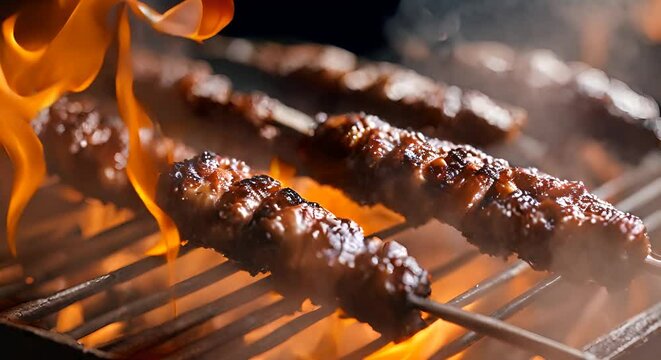 Indonesian Pork Satay with a Creamy Peanut Dressing