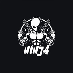 Ninja logo template 