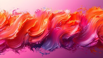 Vibrant Abstract Brushstroke Composition with Dynamic Color Gradients