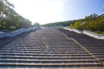 Hundred Step Garden at Awaji Yumebutai, Awaji island, Hyogo prefecture, Japan.