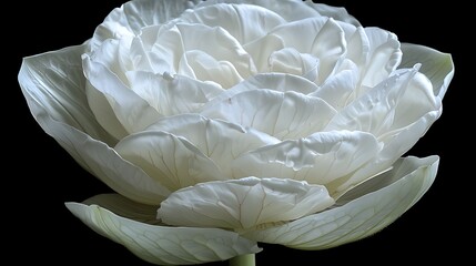 Enchanting White Peony Blossom in Soft Lighting Capturing Nature's Captivating Beauty and Elegance