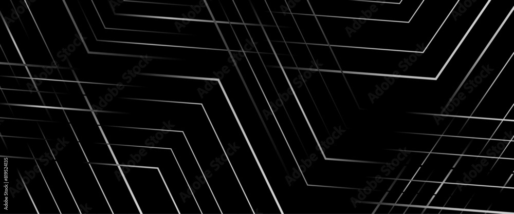 Poster vector black and white geometric pattern seamless pattern diagonal rectangular lines.