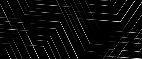 Vector black and white geometric pattern seamless pattern diagonal rectangular lines.	