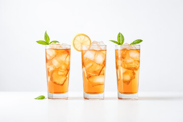 Refreshing Iced Tea with Lemon and Mint