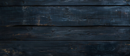 Fototapeta premium A realistic rustic dark blue wood panel background. 