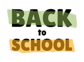 Back school funky cute retro design. Lettering Back to school. Groovy element on a transparent background. Trendy illustration