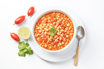 Alphabet Soup with Tomato and Lime