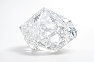 Clear Crystal on White Background