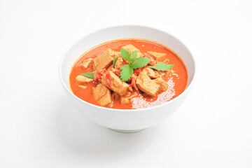 Fototapeta premium Chicken Curry in White Bowl