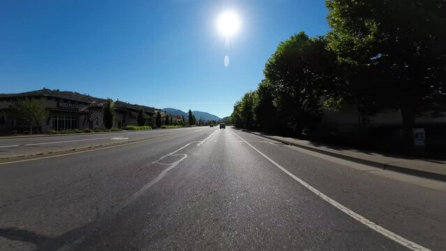 Oregon Highway 199 Northbound 02 Front View Grants Pass Driving Plates Northwest USA Ultra Wide
