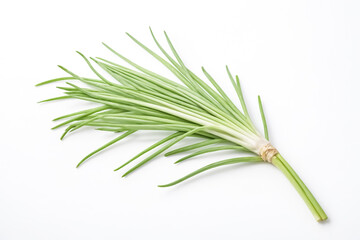 Fototapeta premium Fresh Green Onions Isolated on White Background