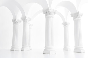Obraz premium White Columns and Arched Ceiling