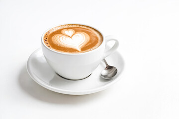 Fototapeta premium Cup of Coffee with Heart Design