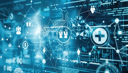 Predictive analytics in healthcare copy space, prevention, dynamic, Manipulation, healthcare facility backdrop