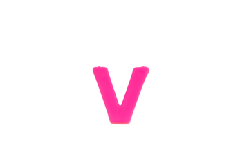 Pink letter 'V' isolate no white background.png