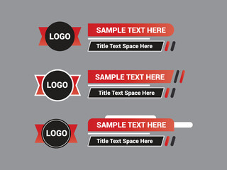 Fototapeta premium Vector Lower Third for Television News Bar Design Template, Lower Third News and Video Bars Set