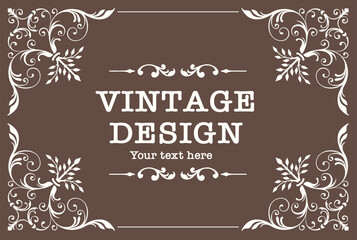 アンティークなフレームデザイン・テンプレート。ベクター素材