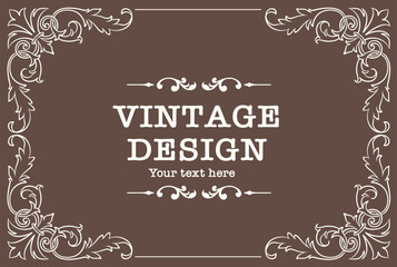 アンティークなフレームデザイン・テンプレート。ベクター素材