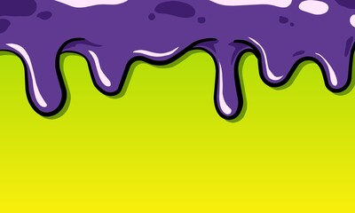 Green Background with Purple Liquid, Abstract Fluid Art Design illustration