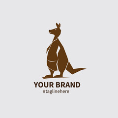 kangaroo robot logo design