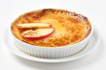 Mouthwatering Apple Cinnamon Creme Brulee with Sweet Apple Slice