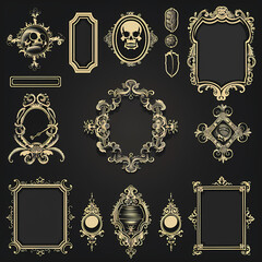 Vintage background with decorative frame vector image