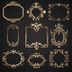 Obraz premium Vintage background with decorative frame vector image
