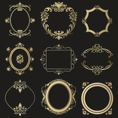 Vintage background with decorative frame vector image