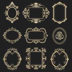 Vintage background with decorative frame vector image