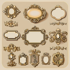 Vintage background with decorative frame vector image