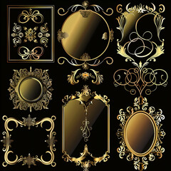 Vintage background with decorative frame vector image