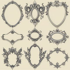 Obraz premium Vintage background with decorative frame vector image