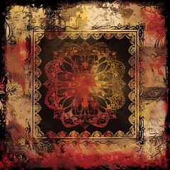 Vintage background with decorative frame vector image