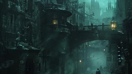 Illustrate the clandestine transactions of the black market in shadowy alleyways