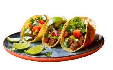 meatloaf tacos with pineapples on transparent white background, PNG image, lime, cilantro, best selling, stock images, stock photos