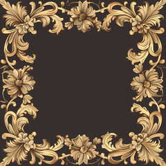 Vintage background with decorative frame vector image