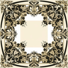 Vintage background with decorative frame vector image