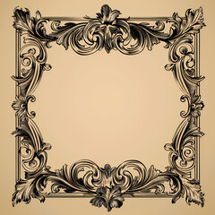 Vintage background with decorative frame vector image