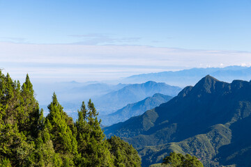 Fototapeta premium Beautiful mountain landscape scenery in Taiwan