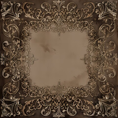 Vintage background with decorative frame vector image