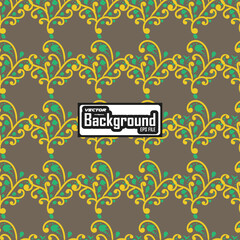 Flowers seamless botanical pattern in hand drawn style. Vector floral texture