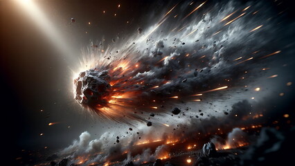 Stellar Detonation, A Meteor's Final Blaze in the Cosmic Void